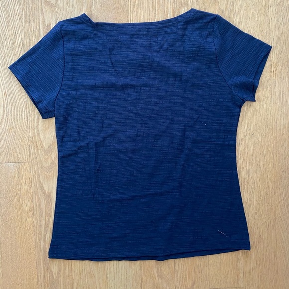J.Crew Factory Crinkle Tee Navy - Picture 4 of 4